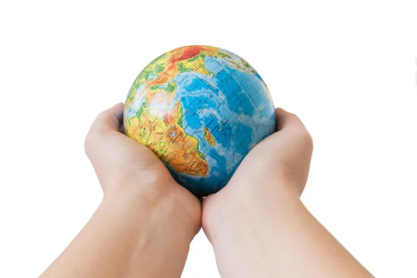 Globe in hands — Stock Photo, Image