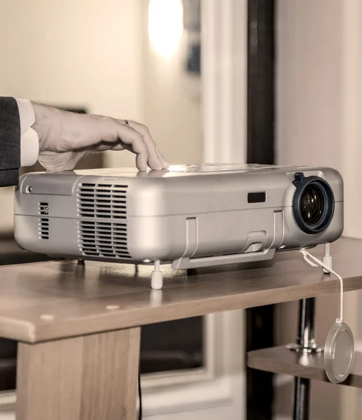 Projector on office table — Stock Photo, Image