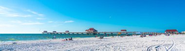 Clearwater Sahili, Florida Usa 'da güzel beyaz kumları var.