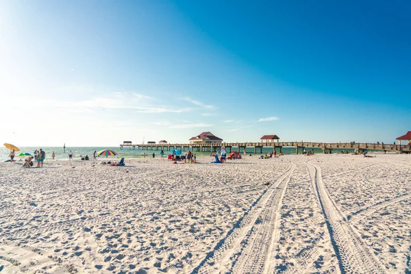 Clearwater strand met prachtig wit zand in Florida Usa — Stockfoto