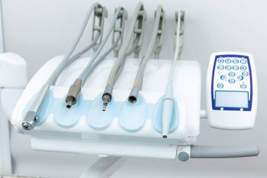 Dental drills and equipment at a dental office