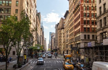 New york, USA - May 15, 2019: Busy street and crowd of people in New York city, USA