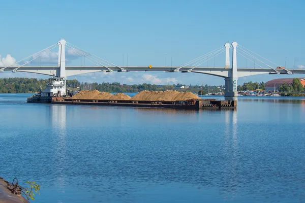 Ponte sul fiume Volga — Foto Stock