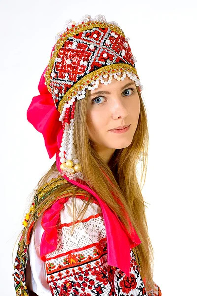 Menina em traje nacional — Fotografia de Stock