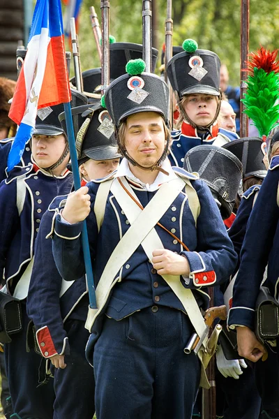 Vojáci a důstojníci francouzské armády — Stock fotografie