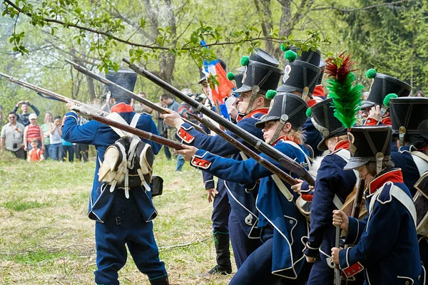 Soldiers and officers of the French Army — Stock Photo, Image