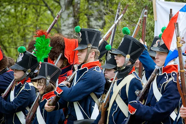 Soldats et officiers de l'armée française — Photo