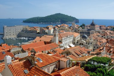 Dubrovnik panorama lokrum Adası ile