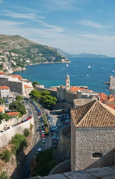 Puerto de Dubrovnik en Croacia vertical — Foto de Stock