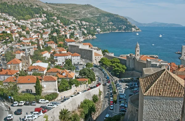 The view to the harbor of Dubrovnik — Stock Photo, Image