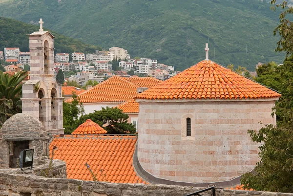 De weergave van de oude binnenstad van budva — Stockfoto