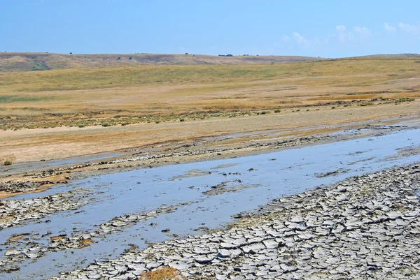 Mud pool flow — Stock Photo, Image