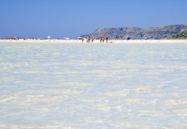 balos lagoon, sığ su şeffaf