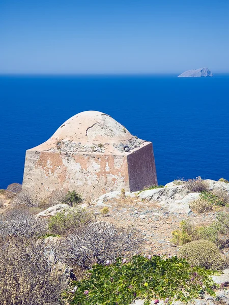 Gramvousa eiland Fort gebouw — Stockfoto