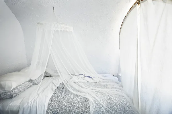 Ceiling hung mosquito netting — Stock Photo, Image