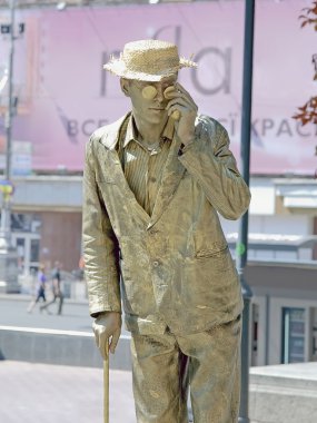 Bronz yaşayan heykel temsil eden bir mim