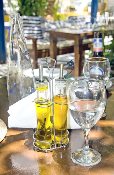 The still life of Greek taverna — Stock Photo, Image