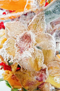 donmuş portakal çiçekleri buketi