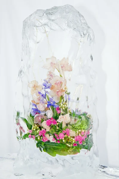 Frozen colorful bouquet — Stock Photo, Image