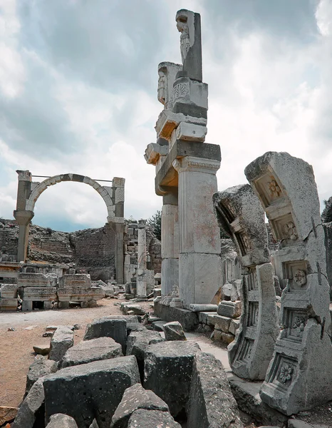 Древние руины в Эфесе, индейка — стоковое фото