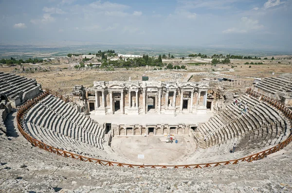 Antik hierapolis, Türkiye'de tiyatro kalıntıları — Stok fotoğraf