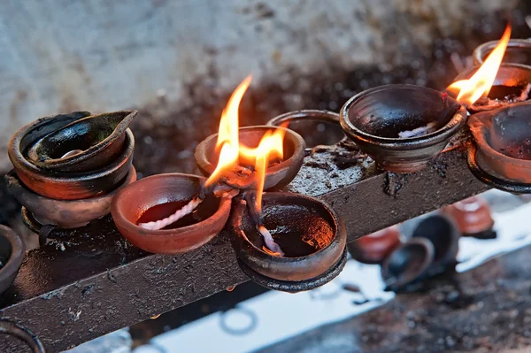 Burning candles — Stock Photo, Image