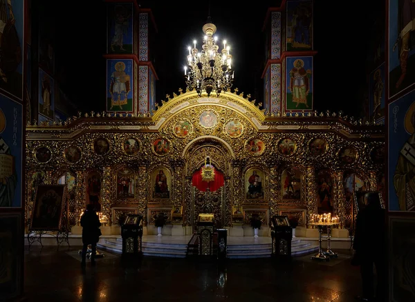 Interior Del Monasterio Cúpula Dorada San Miguel Kiev Ucrania —  Fotos de Stock