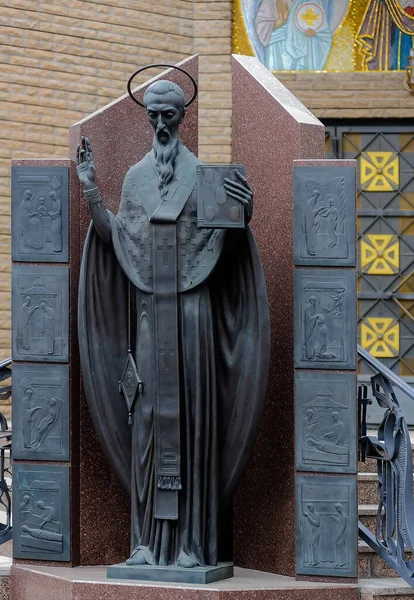 Rzeźba Bazyli Wielki Kijowie Ukraina — Zdjęcie stockowe