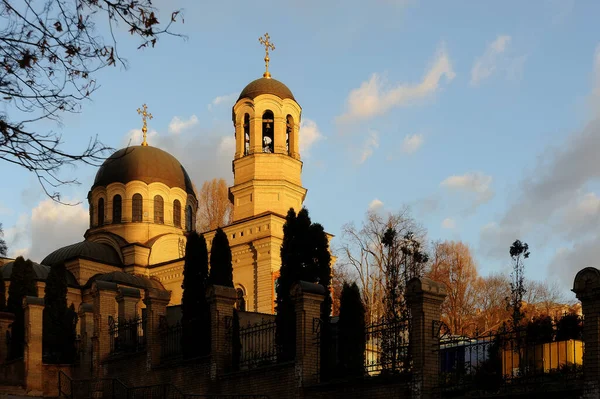 Chiesa San Michele Kiev Ucraina Tramonto — Foto Stock