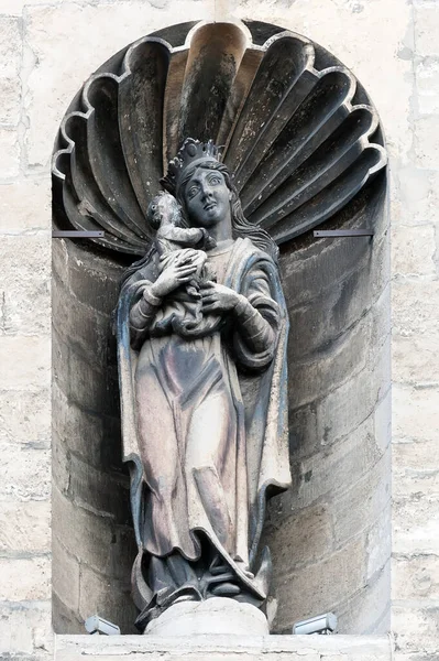 Mary Infant Christ Facade Bernardine Church Lviv Ukraine — 图库照片