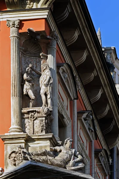 Fragment Dekoracji Elewacji Starego Budynku Lwowie Ukraina — Zdjęcie stockowe