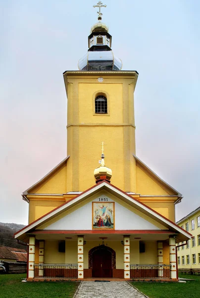 Церковь Вознесения Христа Селе Нелипино Закарпатской Украины — стоковое фото