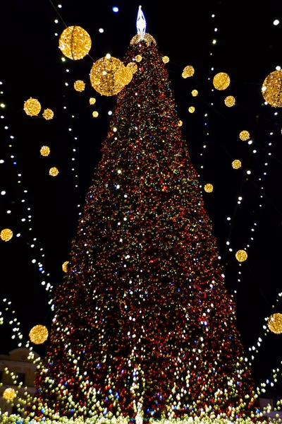 2022 Main Christmas Tree Ukraine Lit Kyiv Ukraine — Zdjęcie stockowe