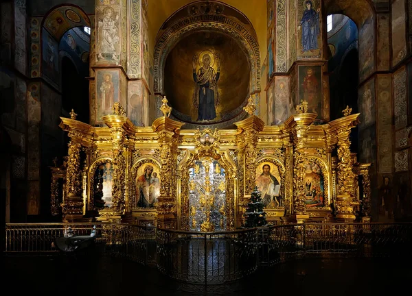 Altar Dourado Catedral Santa Sofia Kiev Ucrânia — Fotografia de Stock