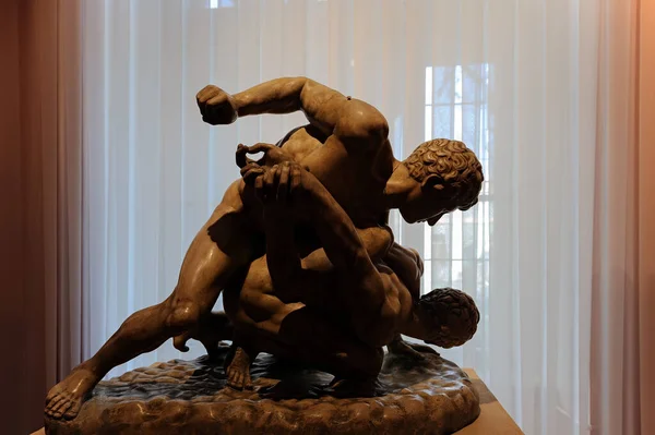 Copy Roman Marble Wrestlers Sculpture Odesa Museum Western Eastern Art — стоковое фото