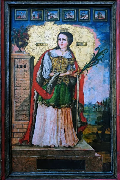 Ikon Saint Barbara Vist Sophia Katedralen Kiev Ukraine - Stock-foto