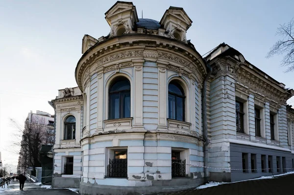 Вид Сбоку Старый Фасад Здания Киеве — стоковое фото