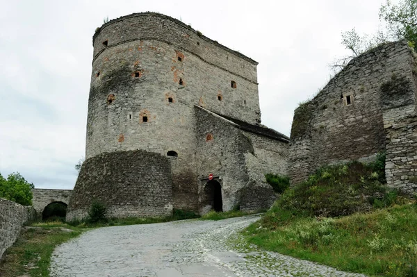 Stephen Bathory Gate Widok Tyłu Miejscowości Kamianets Podilskyi Ukrainie — Zdjęcie stockowe