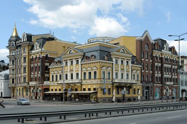 Ukrayna 'daki Resimli Kyiv Podil şehri