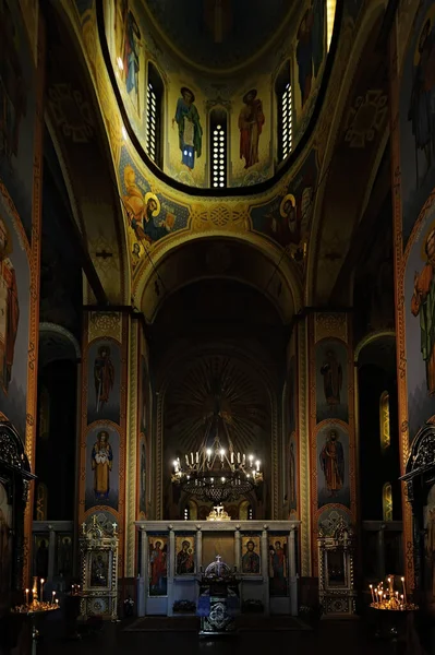 Interior Pyrohoshcha Dormición Iglesia Madre Dios Simplemente Iglesia Pyrohoshcha Kiev —  Fotos de Stock