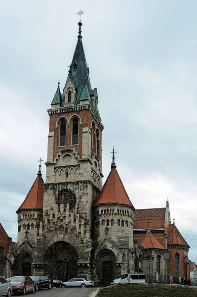 Vista Para Igreja Nossa Senhora Santo Rosário Santo Estanislau Chortkiv Imagem De Stock