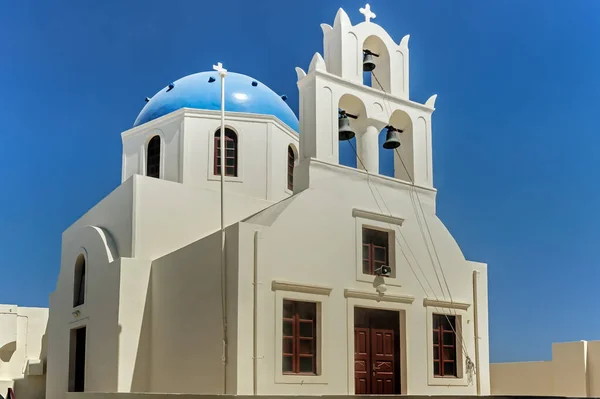 Facade Traditional Church Santorini Greece — Stock Photo, Image