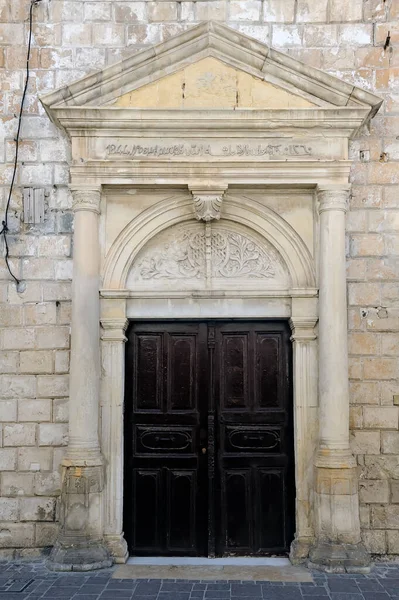 Old Venetian Door Facade City Rethymno Crete Greece — Stock Photo, Image