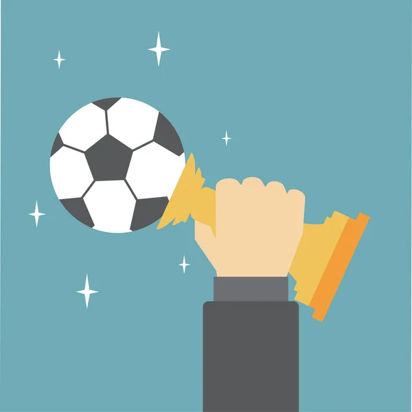 Soccer Trophy — Stock Vector