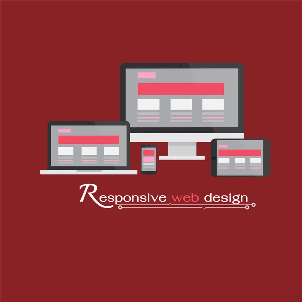 Responsiv webbdesign — Stock vektor