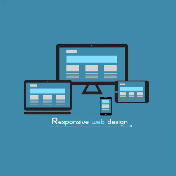 Responsive Web Design — Stock Vector