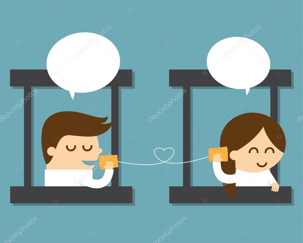 pix Pareja Hablando Dos Personas Hablando Por Telefono Animado pareja hablando vectores graficos imagenes vectoriales depositphotos
