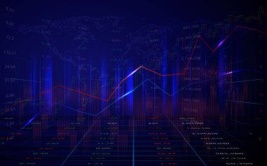 Borsa çevrimiçi iş konsepti. iş Grafiği