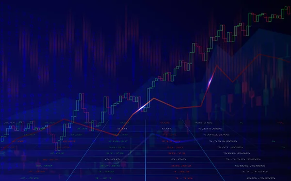 Graf Akciového Trhu Nebo Pozadí Forexového Grafu Binárním Kódem Koncept — Stockový vektor