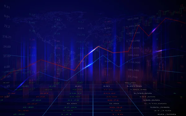 Mercato Azionario Concetto Business Online Grafico Delle Imprese — Vettoriale Stock